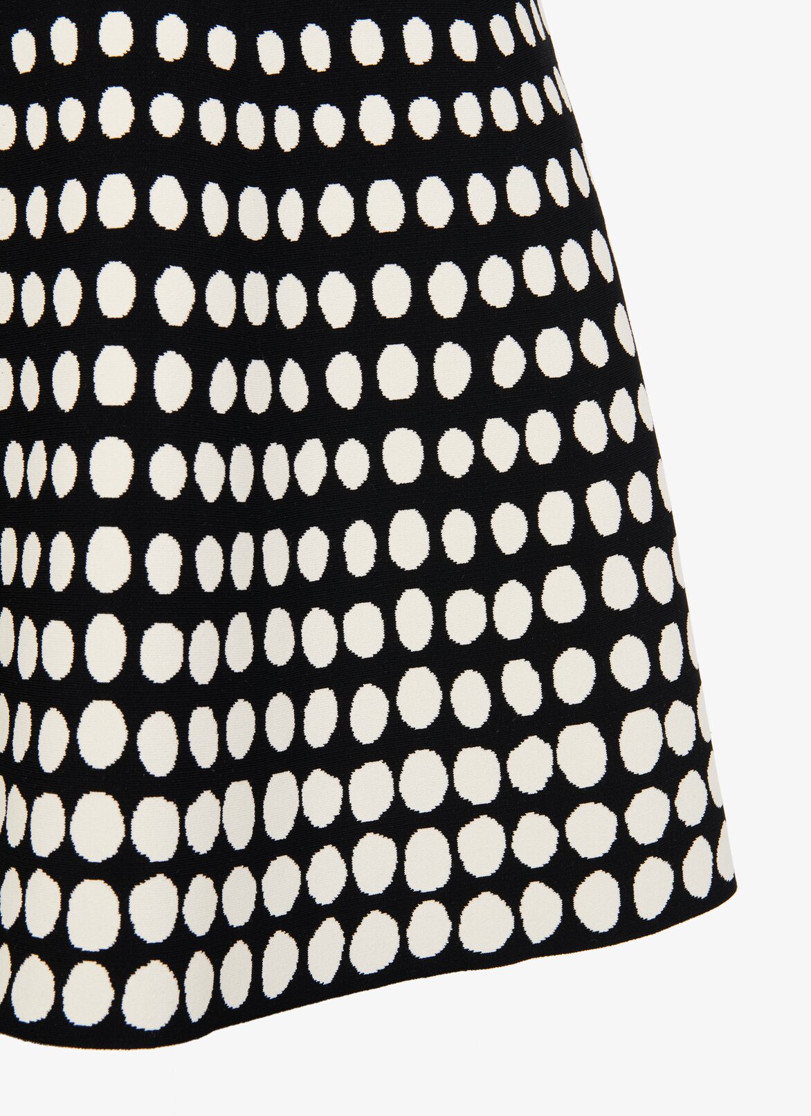 Mesh Trapeze Mini Skirt ALAÏA BLACK/WHITE MESH TRAPEZE MINI SKIRT